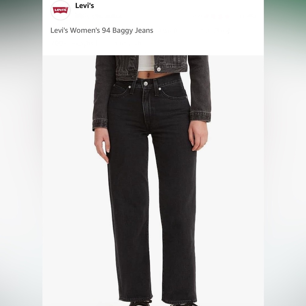 Levi's Women's jeans, 94 Baggy, size 24, Greyish black